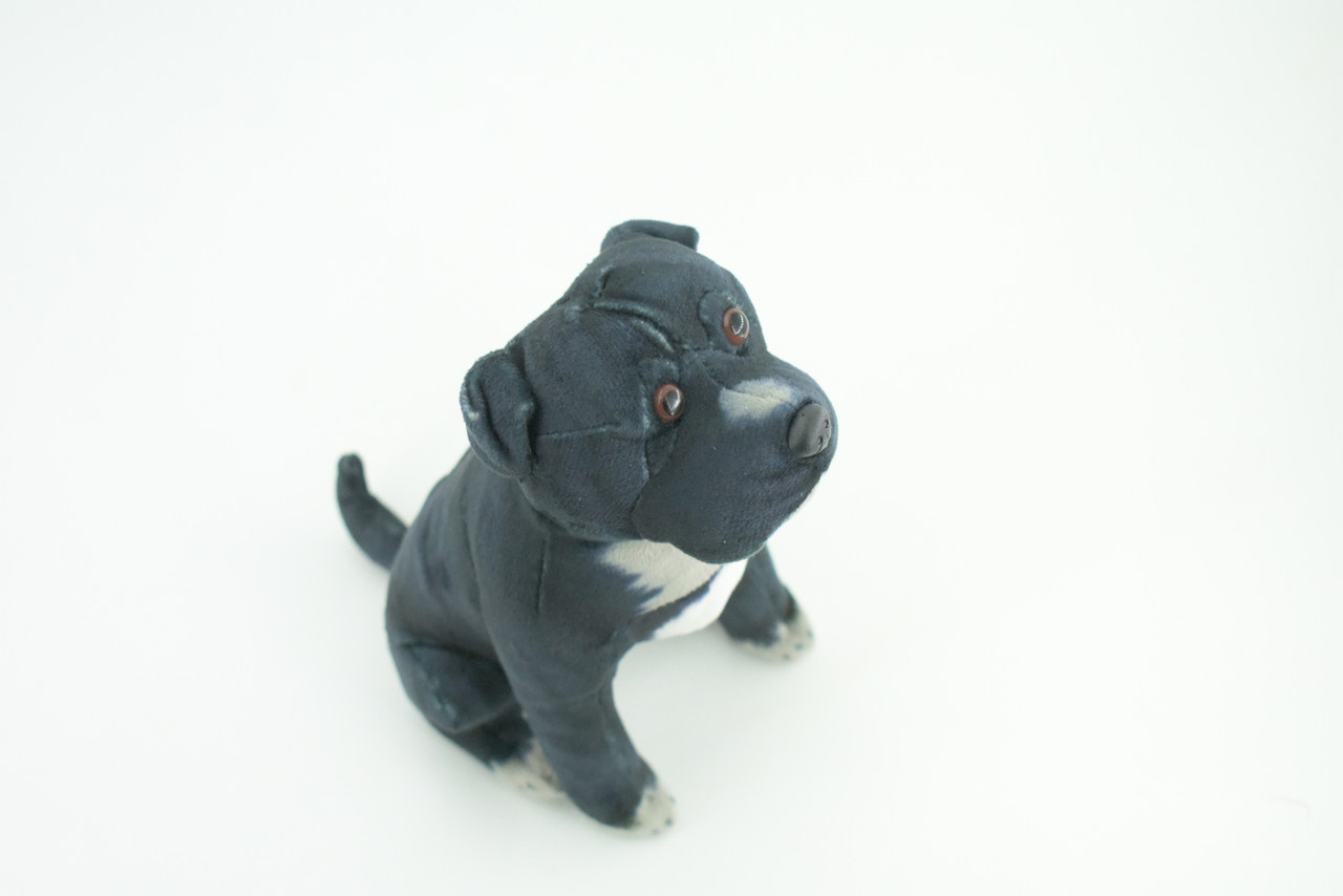 Pit Bull Dog, Stuffed Animal Sitting, Plush Puppy, K9, Canine, Cute, Realistic Figure, Educational, Toy, Kids, Gift,    6 1/2 Inches,   WR31 BB227