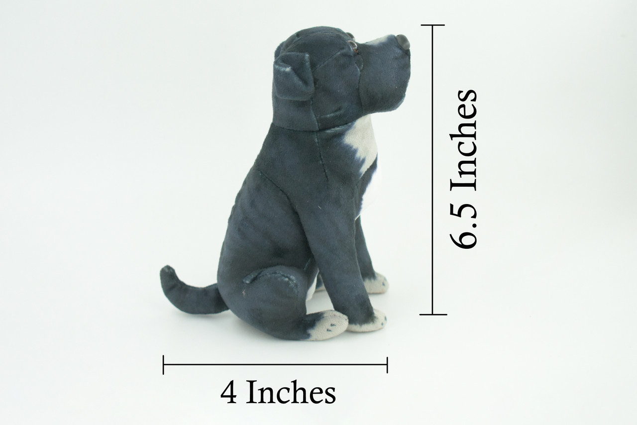 Pit Bull Dog, Stuffed Animal Sitting, Plush Puppy, K9, Canine, Cute, Realistic Figure, Educational, Toy, Kids, Gift, 6 1/2 Inches, WR31 BB227