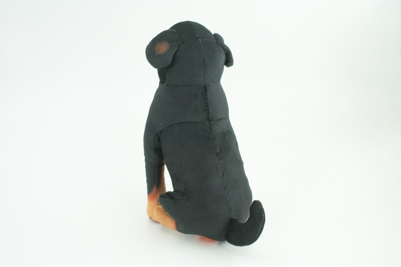 Rottweiler Dog, Stuffed Animal Sitting, Plush Puppy, K9, Canine, Cute, Realistic Figure, Educational, Toy, Kids, Gift,    7 Inches,   WR32 BB227