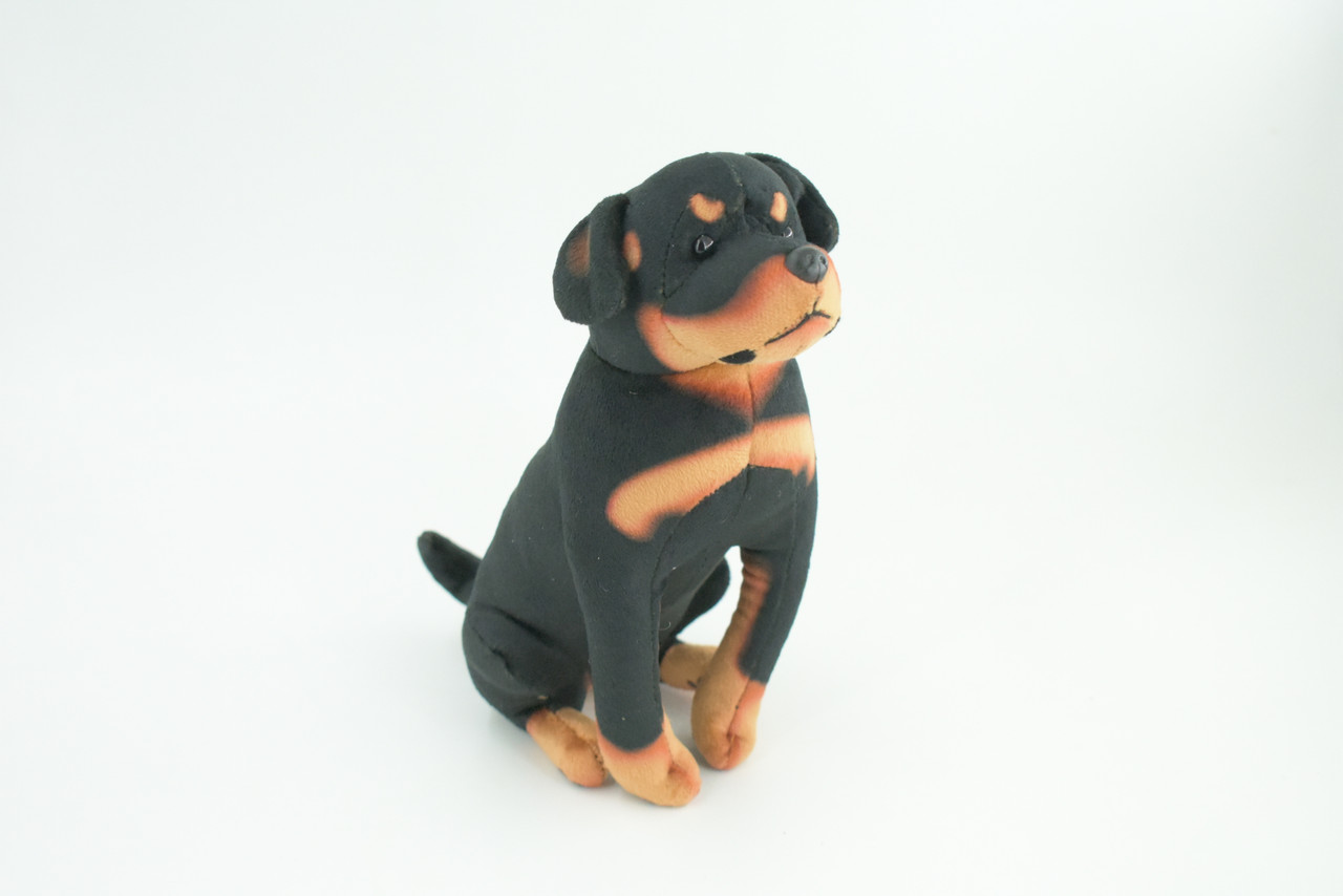 Rottweiler Dog, Stuffed Animal Sitting, Plush Puppy, K9, Canine, Cute, Realistic Figure, Educational, Toy, Kids, Gift,    7 Inches,   WR32 BB227