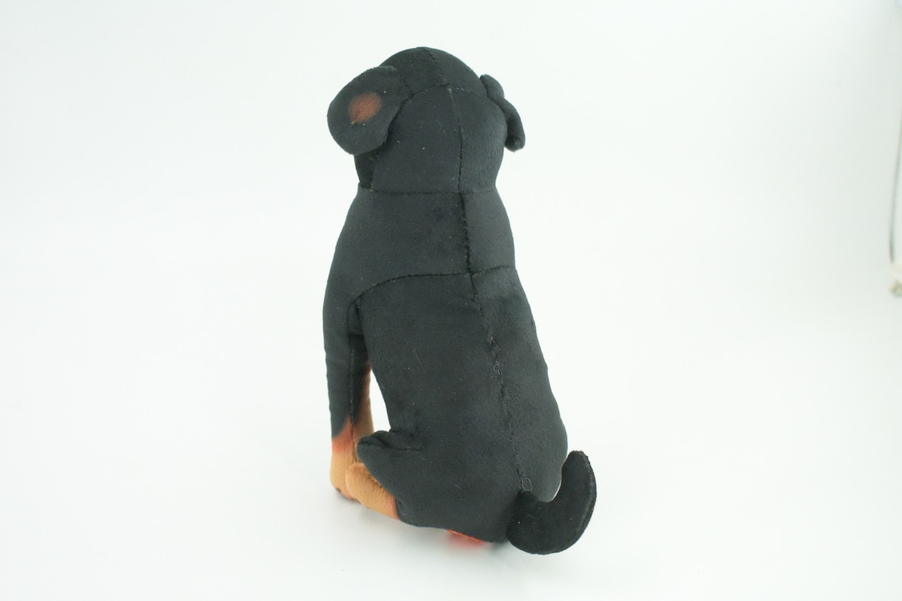 Rottweiler Dog, Stuffed Animal Sitting, Plush Puppy, K9, Canine, Cute, Realistic Figure, Educational, Toy, Kids, Gift,    7 Inches,   WR32 BB227