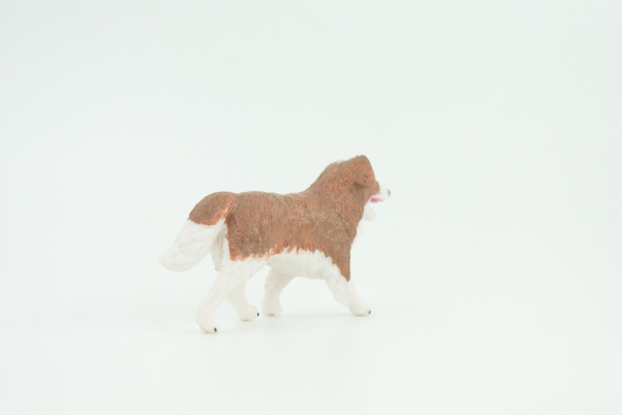Australian Shepherd Dog, Rubber Canine, Hand Painted, Educational, Realistic, K9, Figure, Model, Replica, Toys, Kids, Gift,   3 Inches.  CH736 BB184