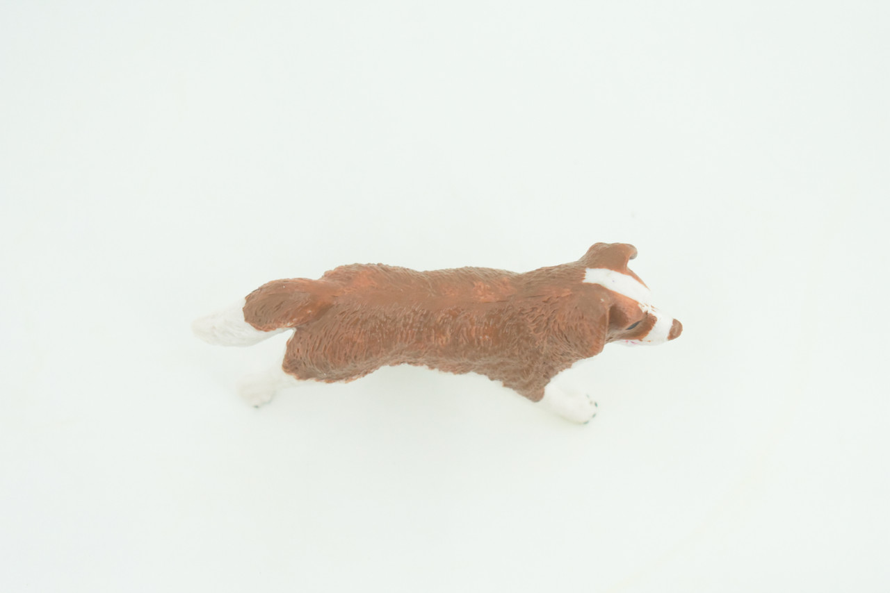 Australian Shepherd Dog, Rubber Canine, Hand Painted, Educational, Realistic, K9, Figure, Model, Replica, Toys, Kids, Gift,   3 Inches.  CH736 BB184