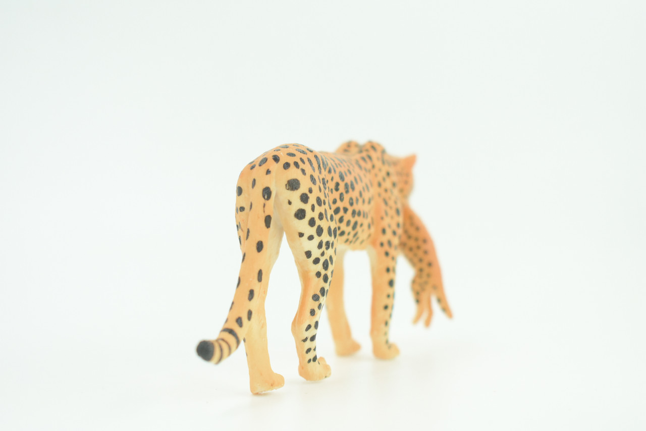 Cheetah Female with Cub, Museum Quality, Educational, Hand Painted, Rubber Animal, Realistic, Diorama, Toy, Kids, Gift,  5 Inches.  CH748 BB183 