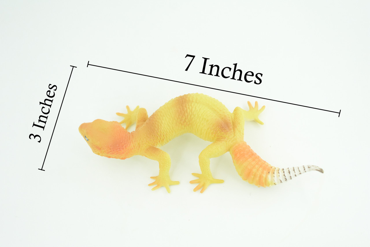 Gecko, Southeast Asia Lizard, Museum Quality, Educational, Hand Painted, Rubber Reptile, Diorama, Toy, Kids, Gift, 7 Inches. CH754 BB190