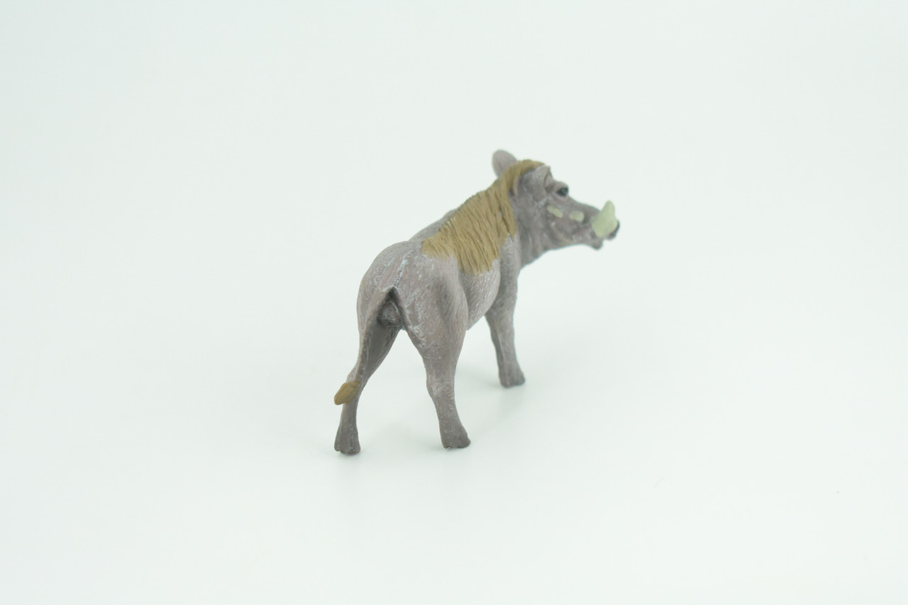 Warthog, Male, Museum Quality, Educational, Hand Painted, Rubber Animal, Realistic, Diorama, Toy, Kids, Gift,  3 1/2 Inches.  CH769 BB193