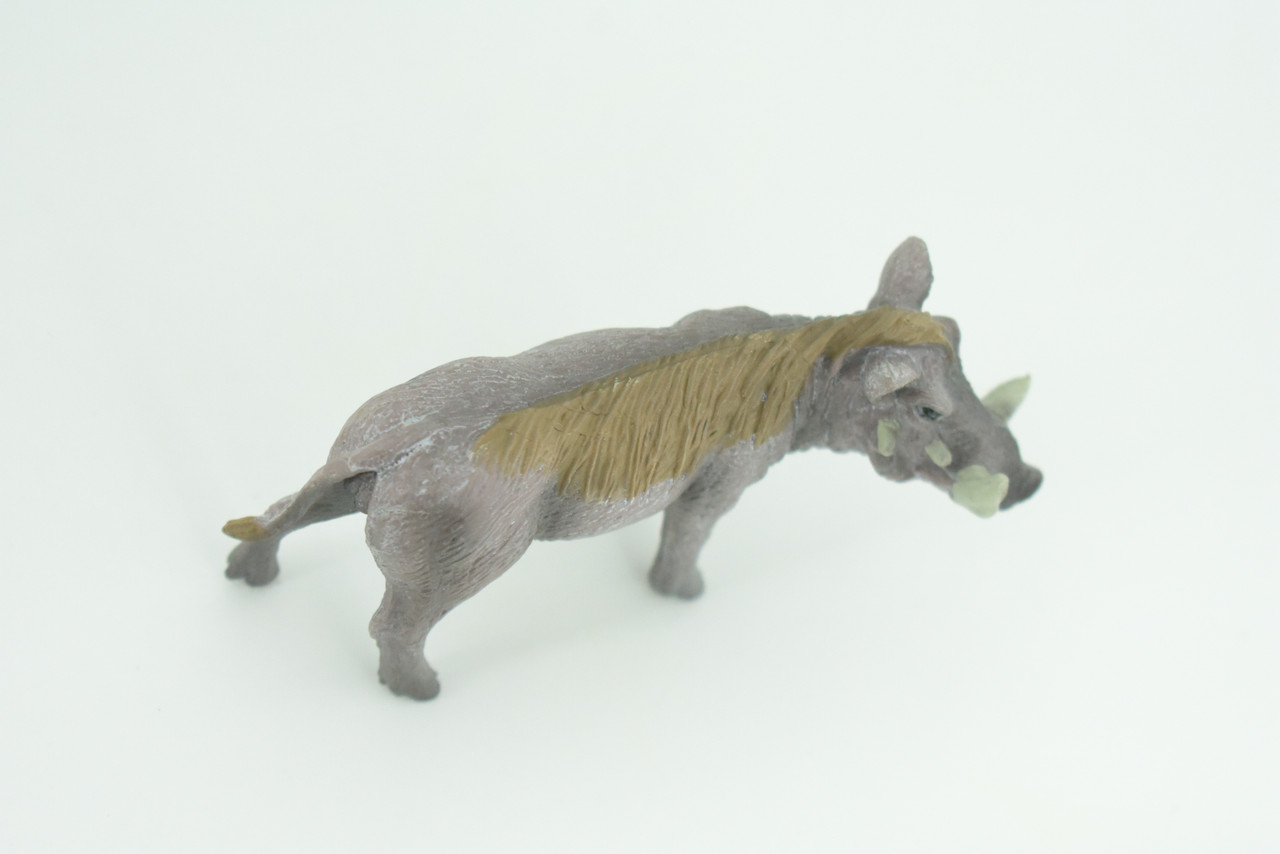 Warthog, Male, Museum Quality, Educational, Hand Painted, Rubber Animal, Realistic, Diorama, Toy, Kids, Gift,  3 1/2 Inches.  CH769 BB193