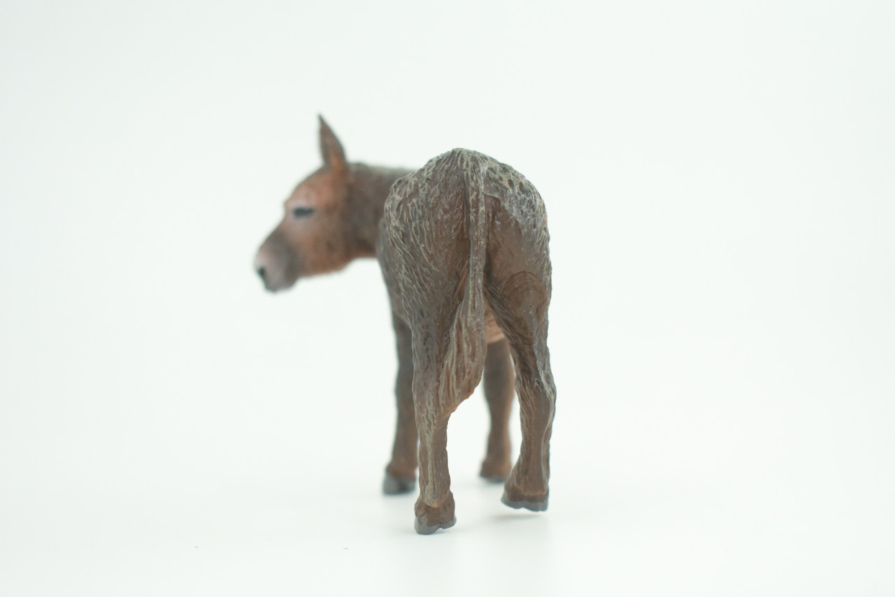 Donkey, Burro, Jack, Museum Quality, Educational, Hand Painted, Rubber Animal, Realistic, Diorama, Toy, Kids, Gift,  3 1/2 Inches. CH770 BB193