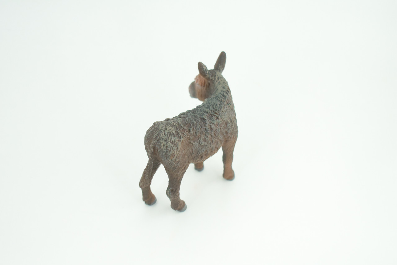 Donkey, Burro, Jack, Museum Quality, Educational, Hand Painted, Rubber Animal, Realistic, Diorama, Toy, Kids, Gift,  3 1/2 Inches. CH770 BB193
