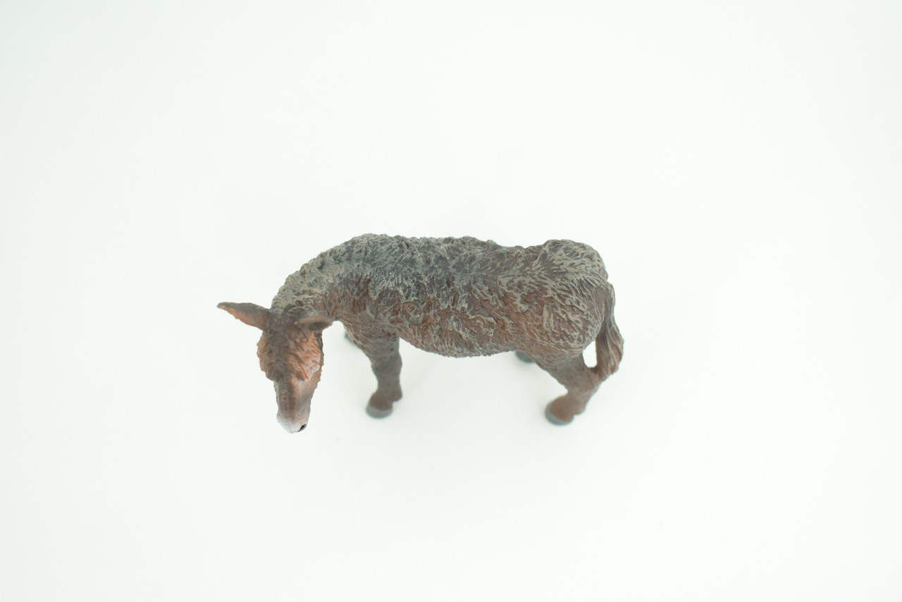 Donkey, Burro, Jack, Museum Quality, Educational, Hand Painted, Rubber Animal, Realistic, Diorama, Toy, Kids, Gift,  3 1/2 Inches. CH770 BB193