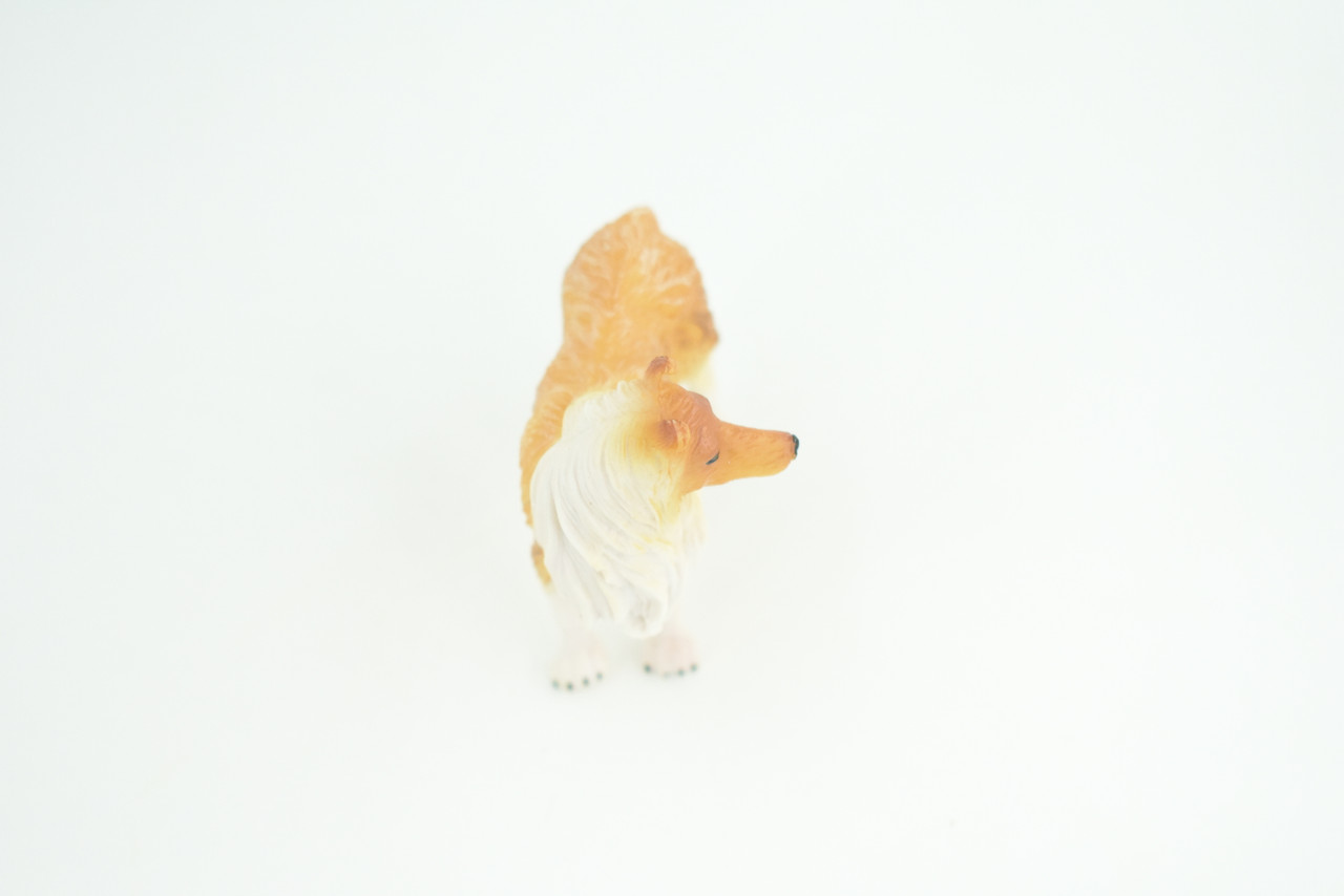 Collie Dog, Museum Quality, Hand Painted, Educational, Rubber Canine, Realistic, K9, Figure, Toys, Kids, Gift,   3 Inches.  CH771 BB193