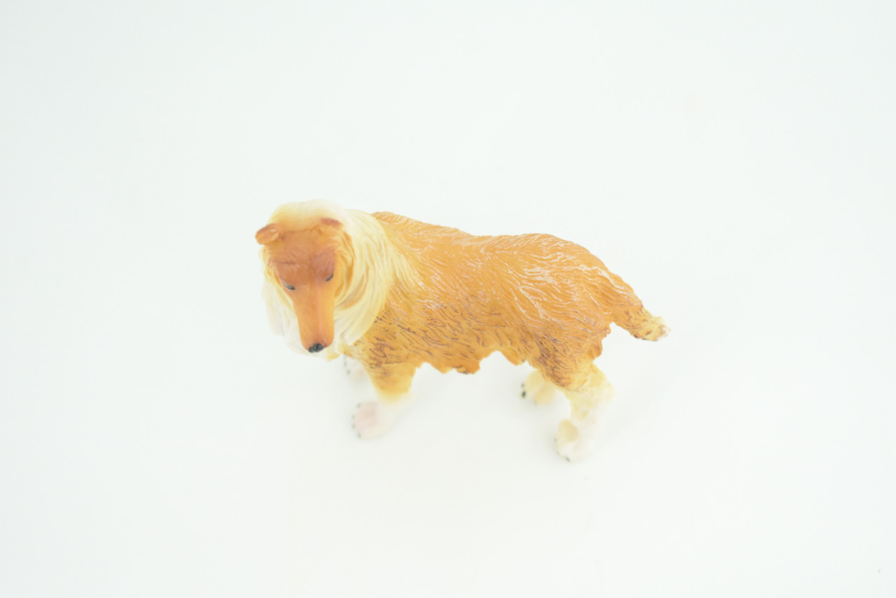 Collie Dog, Museum Quality, Hand Painted, Educational, Rubber Canine, Realistic, K9, Figure, Toys, Kids, Gift,   3 Inches.  CH771 BB193