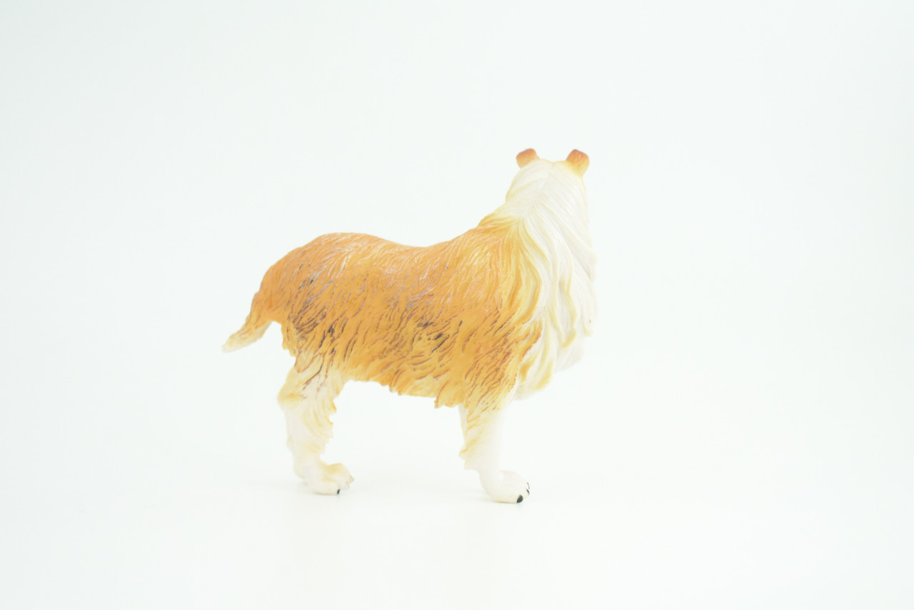 Collie Dog, Museum Quality, Hand Painted, Educational, Rubber Canine, Realistic, K9, Figure, Toys, Kids, Gift,   3 Inches.  CH771 BB193