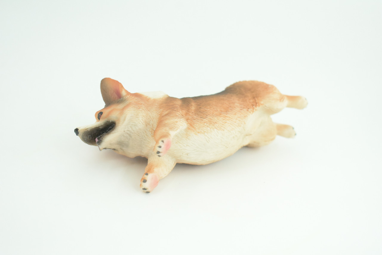 Corgi Dog, Pembroke Running, Museum Quality, Hand Painted, Educational, Rubber Canine, Realistic, K9, Toys, Kids, Gift,   5 Inches.  CH772 BB193