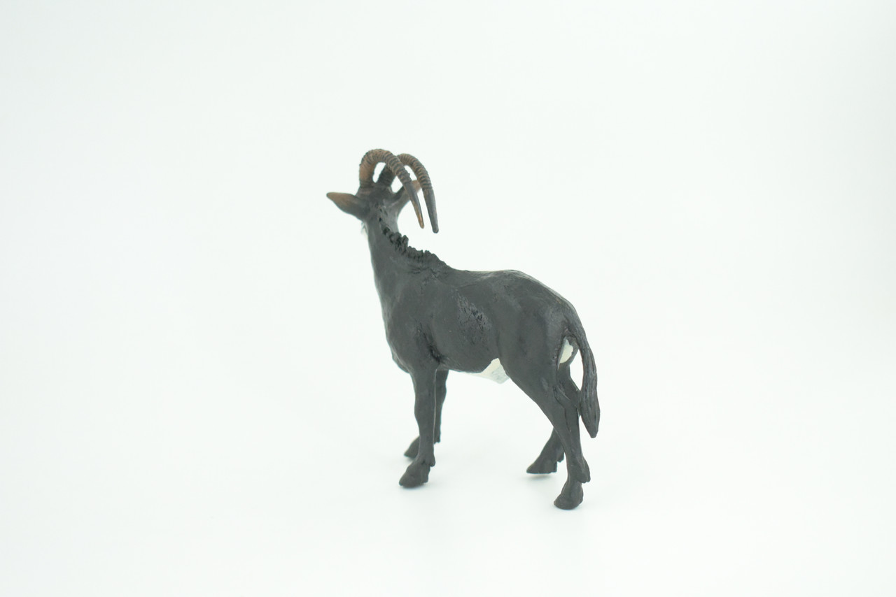 Sable Antelope, Museum Quality, Educational, Hand Painted, Rubber Animal, Realistic, Diorama, Toy, Kids, Gift,  3 1/2 Inches. CH775 BB193