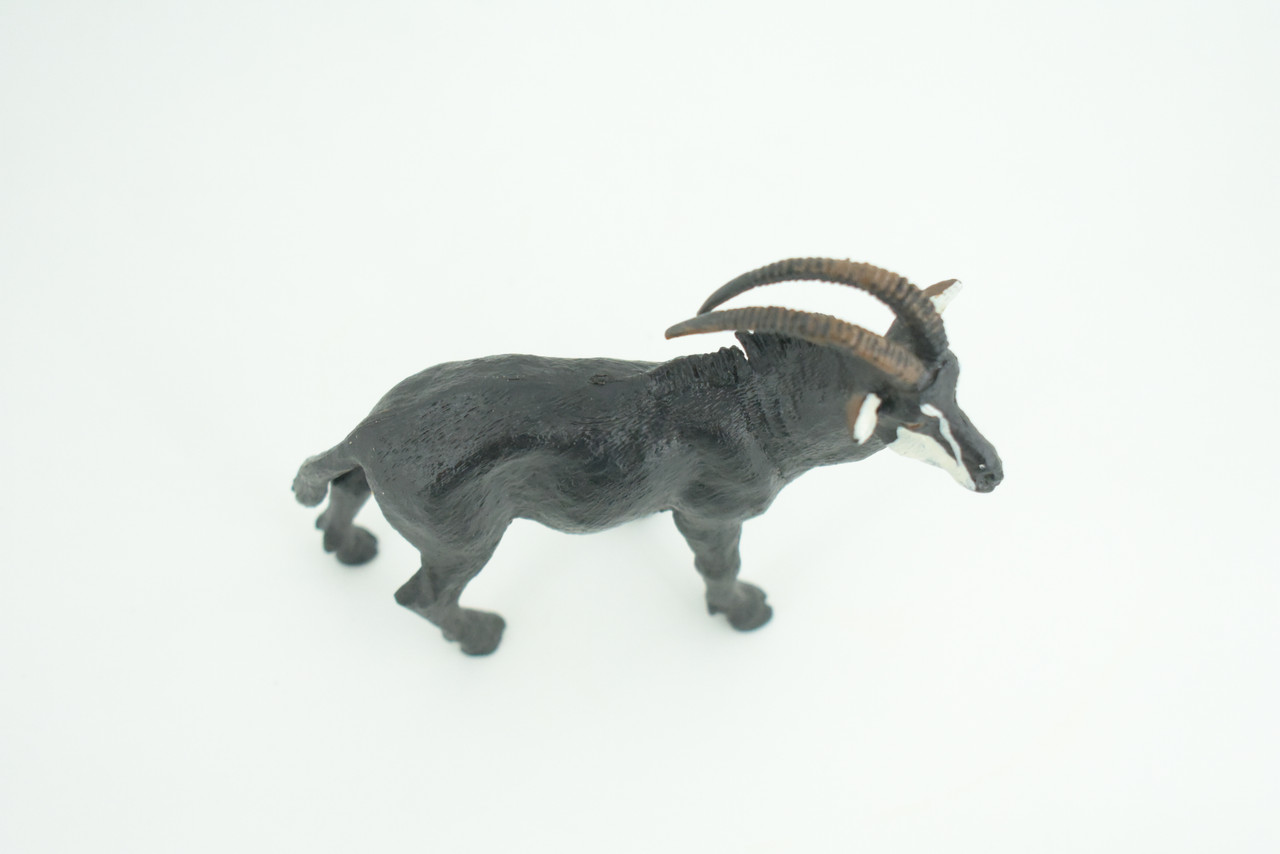Sable Antelope, Museum Quality, Educational, Hand Painted, Rubber Animal, Realistic, Diorama, Toy, Kids, Gift,  3 1/2 Inches. CH775 BB193