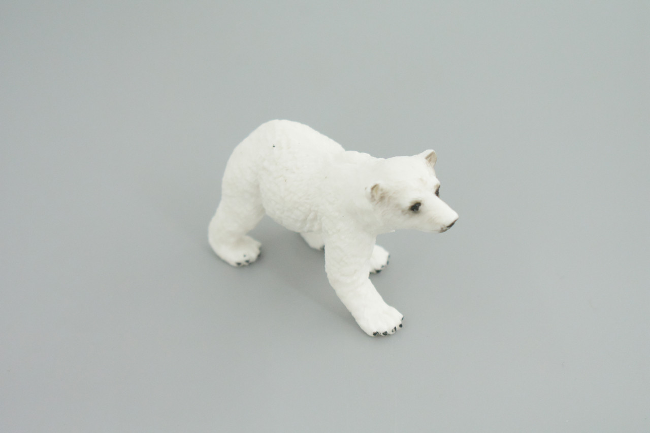 Polar Bear Life Cycle, 5 Piece Set, Museum Quality, Hand Painted, Educational, Rubber, Realistic, Diorama, Toys, Kids, Gift,   4 Inches.  CH777 BB182