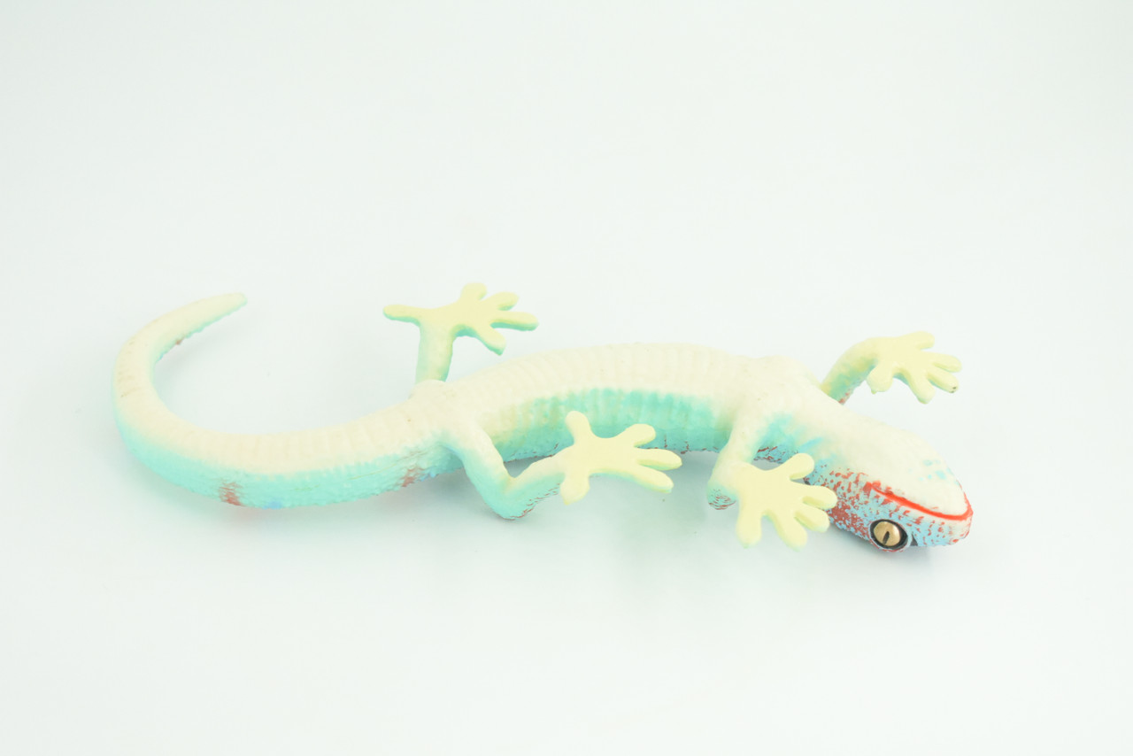 Tokay Gecko, Museum Quality, Educational, Hand Painted, Rubber Lizard, Realistic Reptile, Diorama, Toy, Kids, Gift,        8 Inches.  CH780 BB182