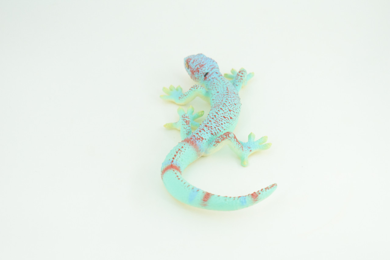 Tokay Gecko, Museum Quality, Educational, Hand Painted, Rubber Lizard, Realistic Reptile, Diorama, Toy, Kids, Gift,        8 Inches.  CH780 BB182