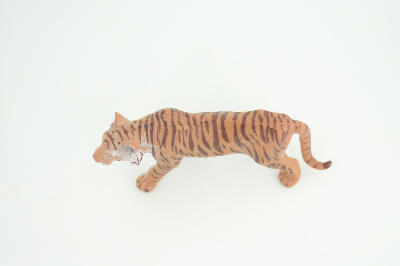 Bengal Tiger, Museum Quality, Educational, Hand Painted, Rubber, Asian Big Cat, Realistic Animal, Diorama, Toy, Kids, Gift,   4 1/2 Inches.  CH781 BB182
