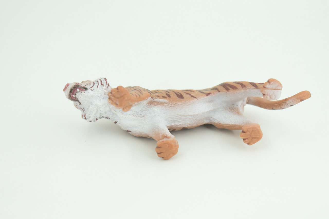 Bengal Tiger, Museum Quality, Educational, Hand Painted, Rubber, Asian Big Cat, Realistic Animal, Diorama, Toy, Kids, Gift,   4 1/2 Inches.  CH781 BB182
