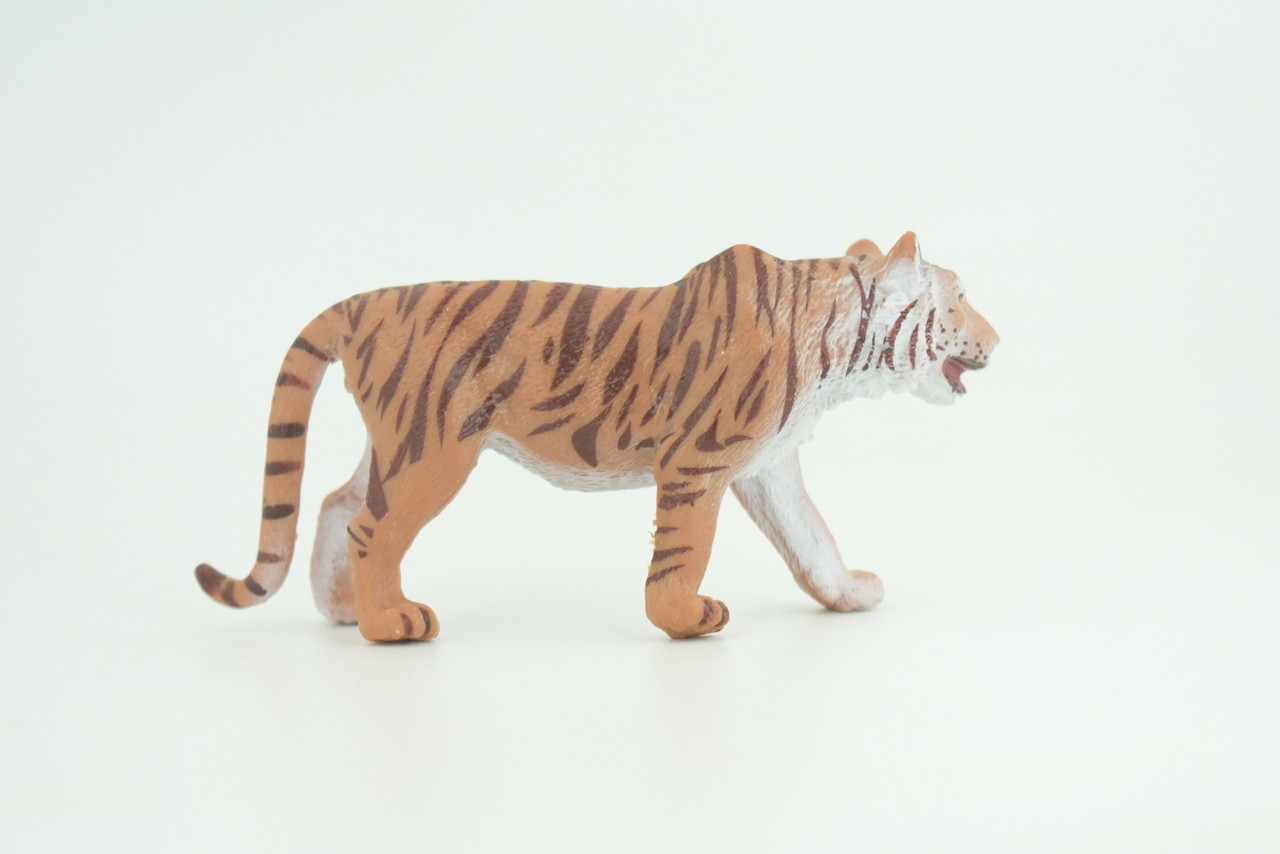 Bengal Tiger, Museum Quality, Educational, Hand Painted, Rubber, Asian Big Cat, Realistic Animal, Diorama, Toy, Kids, Gift,   4 1/2 Inches.  CH781 BB182