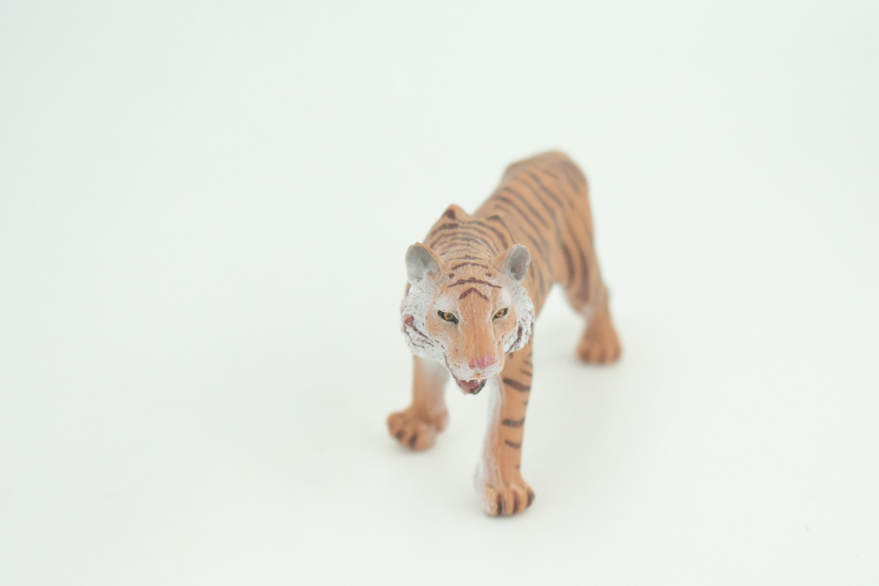 Bengal Tiger, Museum Quality, Educational, Hand Painted, Rubber, Asian Big Cat, Realistic Animal, Diorama, Toy, Kids, Gift,   4 1/2 Inches.  CH781 BB182