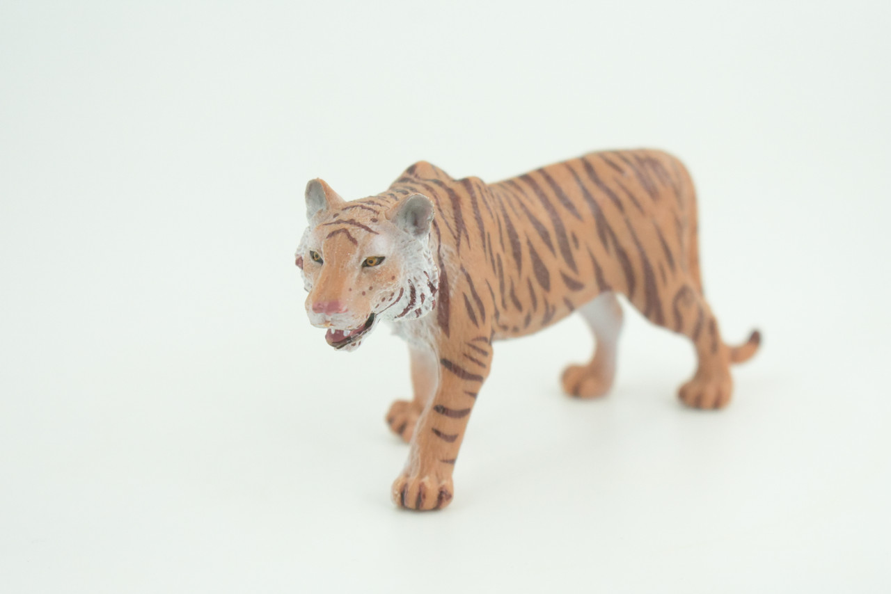 Bengal Tiger, Museum Quality, Educational, Hand Painted, Rubber, Asian Big Cat, Realistic Animal, Diorama, Toy, Kids, Gift,   4 1/2 Inches.  CH781 BB182