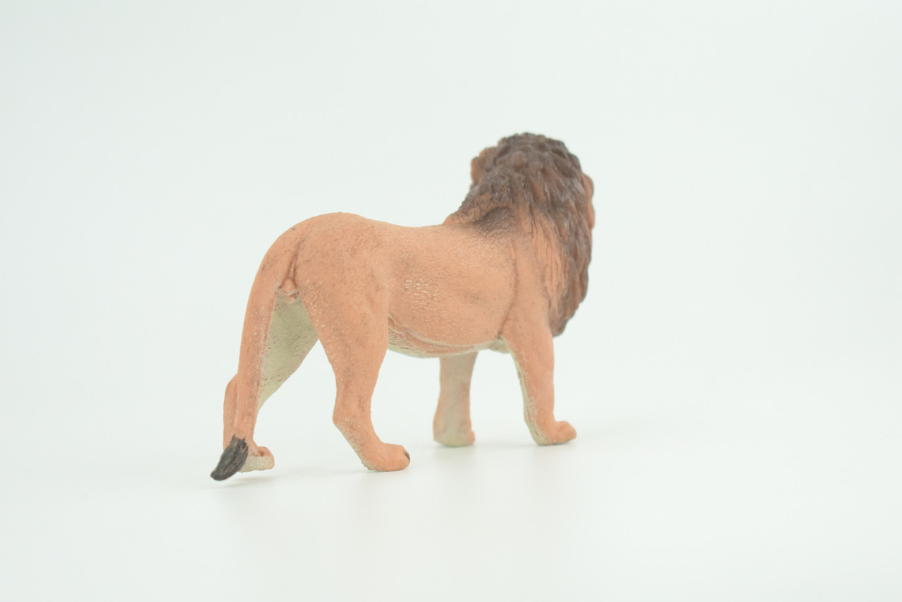 African Male Lion, Cat, King, Museum Quality, Hand Painted, Rubber, Realistic, Realistic Animal, Diorama, Toy, Kids, Gift,   4 Inches.  CH782 BB182