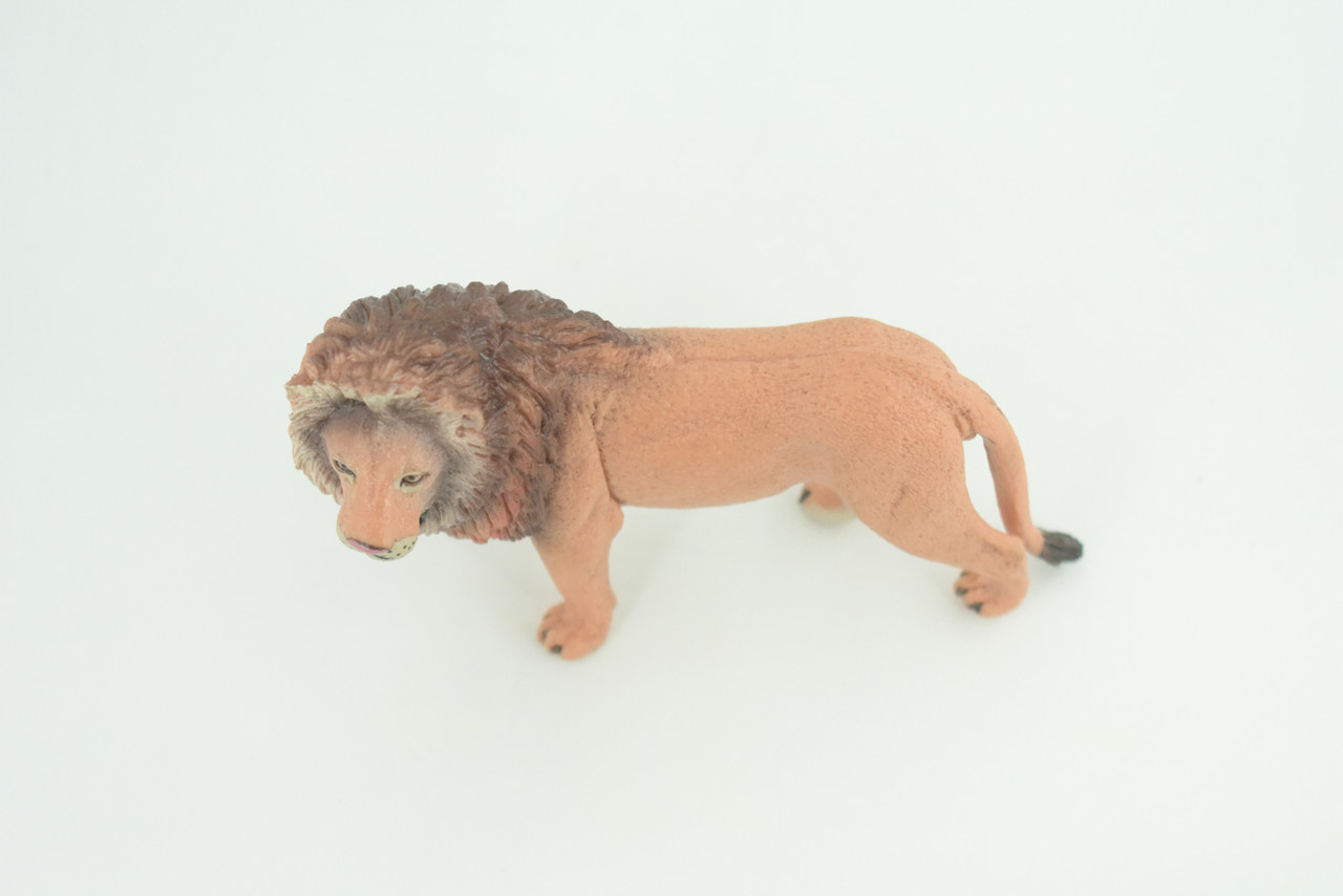 African Male Lion, Cat, King, Museum Quality, Hand Painted, Rubber, Realistic, Realistic Animal, Diorama, Toy, Kids, Gift,   4 Inches.  CH782 BB182