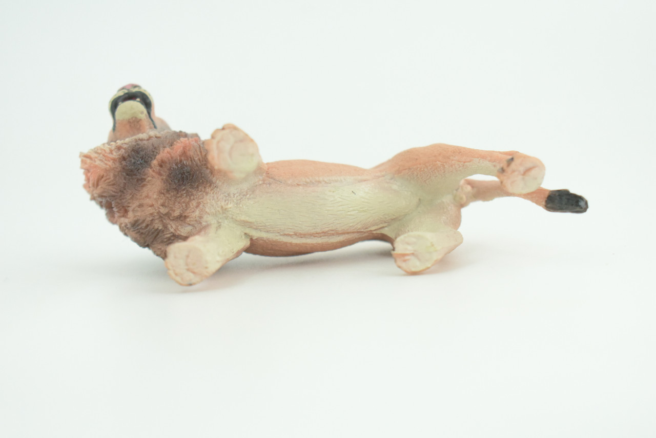 African Male Lion, Cat, King, Museum Quality, Hand Painted, Rubber, Realistic, Realistic Animal, Diorama, Toy, Kids, Gift,   4 Inches.  CH782 BB182