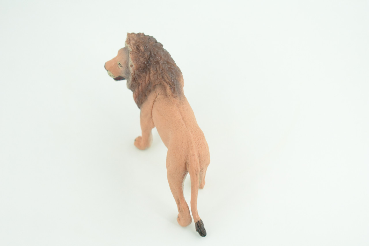 African Male Lion, Cat, King, Museum Quality, Hand Painted, Rubber, Realistic, Realistic Animal, Diorama, Toy, Kids, Gift,   4 Inches.  CH782 BB182