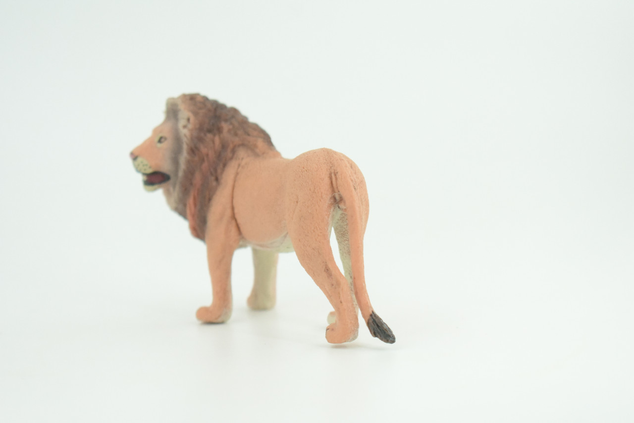 African Male Lion, Cat, King, Museum Quality, Hand Painted, Rubber, Realistic, Realistic Animal, Diorama, Toy, Kids, Gift,   4 Inches.  CH782 BB182