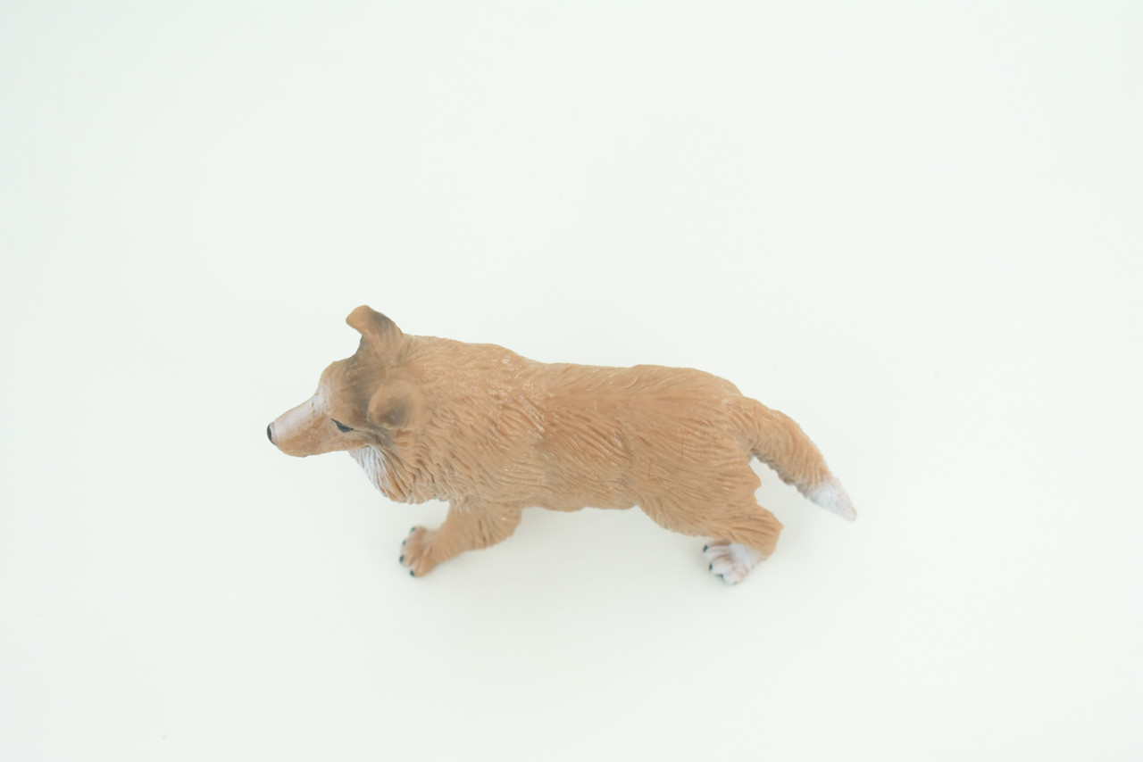 Collie Dog, Very Nice Quality, Hand Painted, Educational, Rubber Canine, Realistic, K9, Diorama, Toys, Kids, Gift,   4 Inches.  CH790 BB186