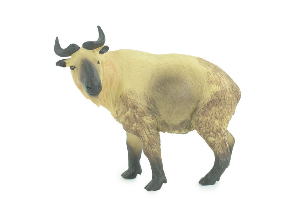 Takin, Cattle chamois, Gnu goat, Museum Quality, Educational, Hand Painted, Rubber, Realistic, Diorama, Toy, Kids, Gift, 4 1/2 Inches. CH788 BB186