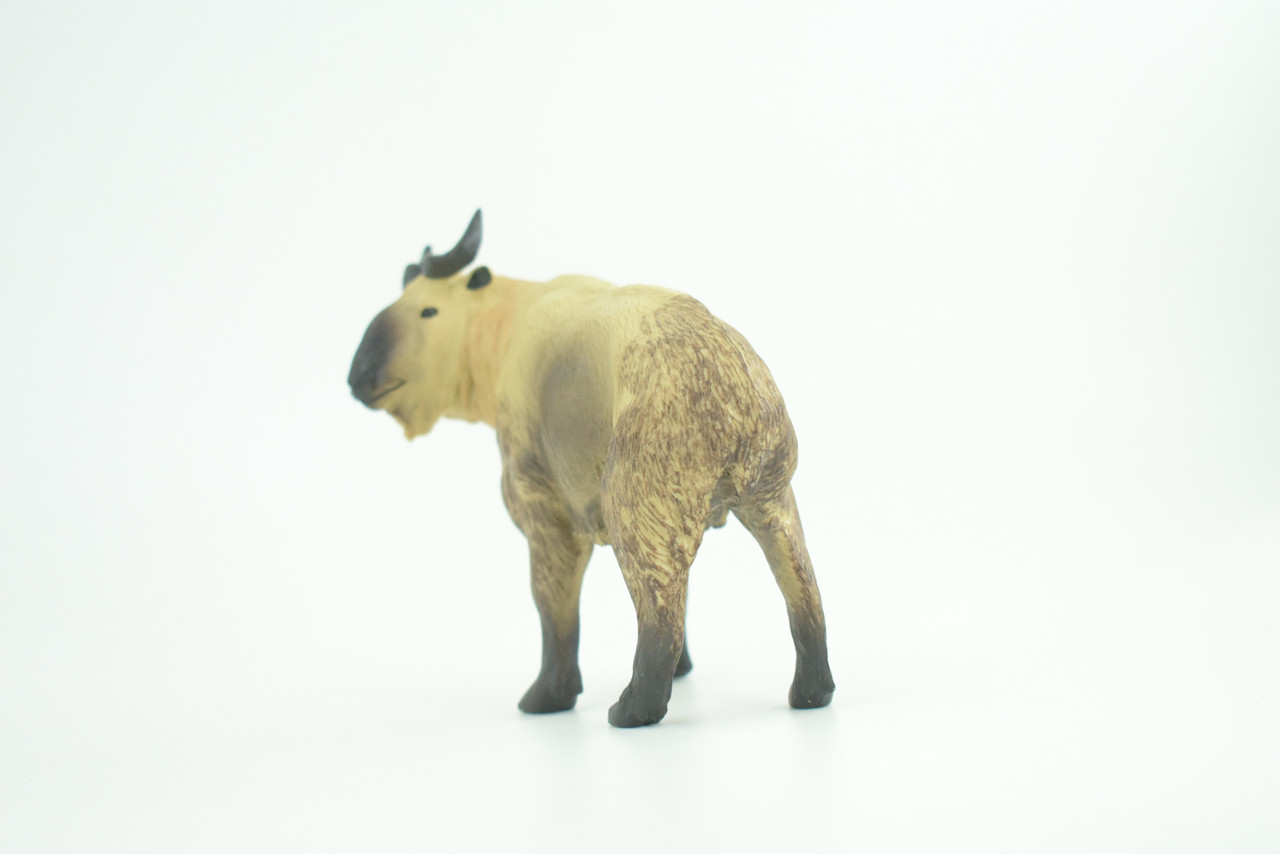 Takin, Cattle chamois, Gnu goat, Museum Quality, Educational, Hand Painted, Rubber, Realistic, Diorama, Toy, Kids, Gift,  4 1/2  Inches.  CH793 BB186