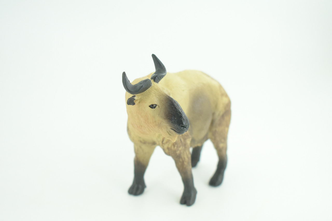 Takin, Cattle chamois, Gnu goat, Museum Quality, Educational, Hand Painted, Rubber, Realistic, Diorama, Toy, Kids, Gift,  4 1/2  Inches.  CH793 BB186