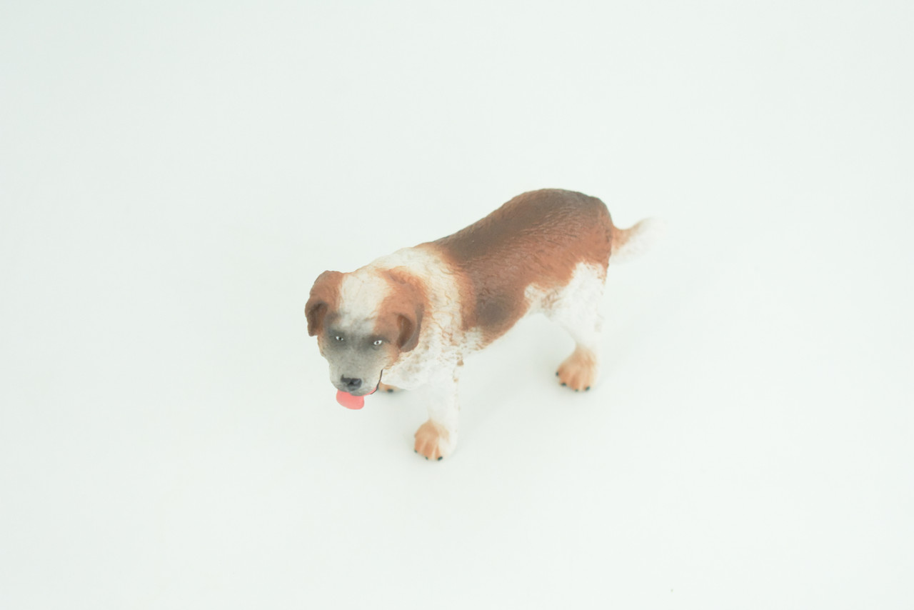 Saint Bernard Dog, Very Nice Quality, Hand Painted, Educational, Rubber Canine, Realistic, K9, Diorama, Toys, Kids, Gift,   4 Inches.  CH795 BB187