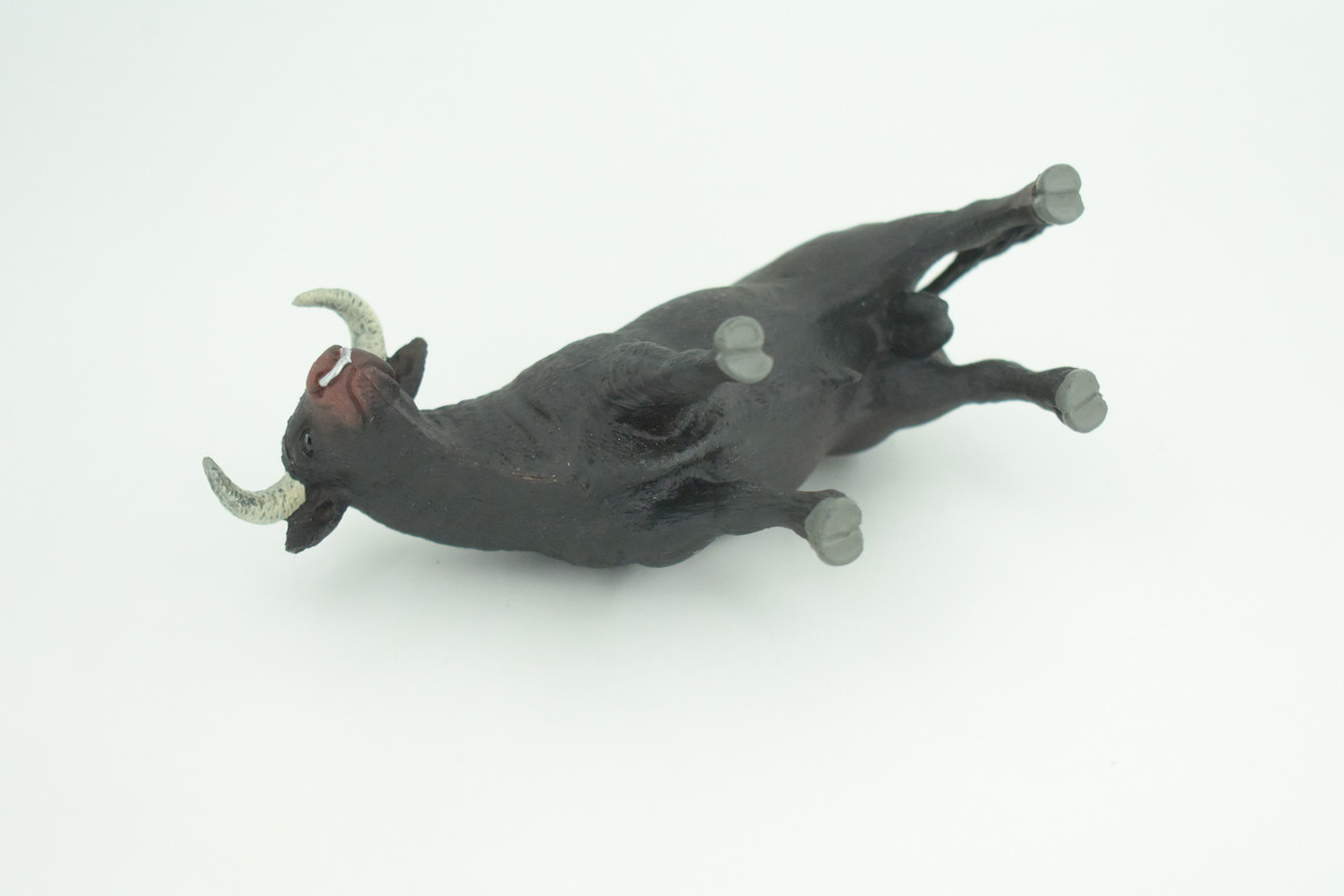 Bull, Cattle Bovidae, Museum Quality, Hand Painted, Educational, Mexican, Fighting, Rubber, Realistic Cow, Figure, Toys, Kids, Gift,   5 Inches.  CH796 BB187