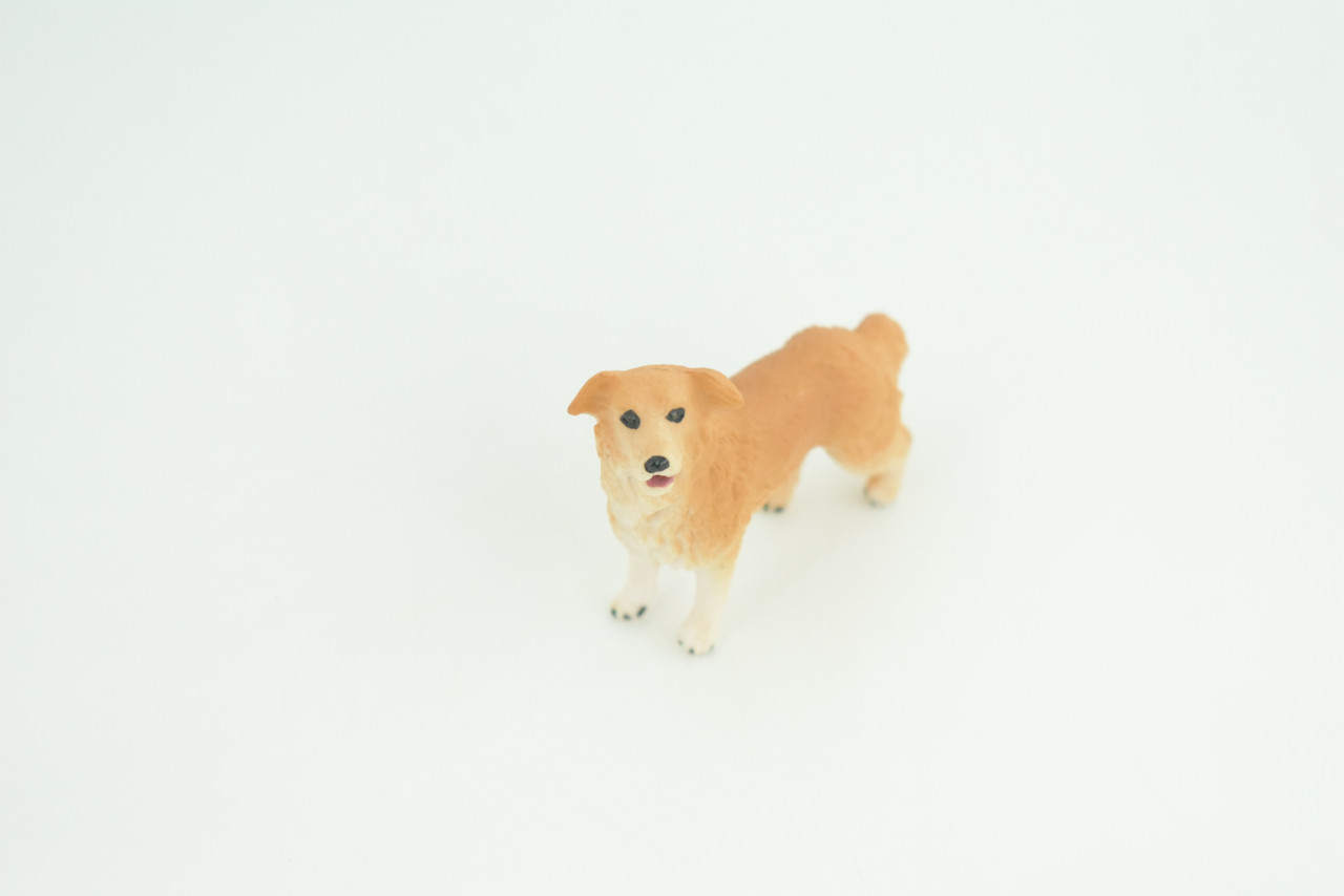 Golden Retriever Dog, Very Nice Quality, Hand Painted, Educational, Rubber Canine, Realistic, K9, Diorama, Toys, Kids, Gift,   2 1/2 Inches.  CH812 BB189