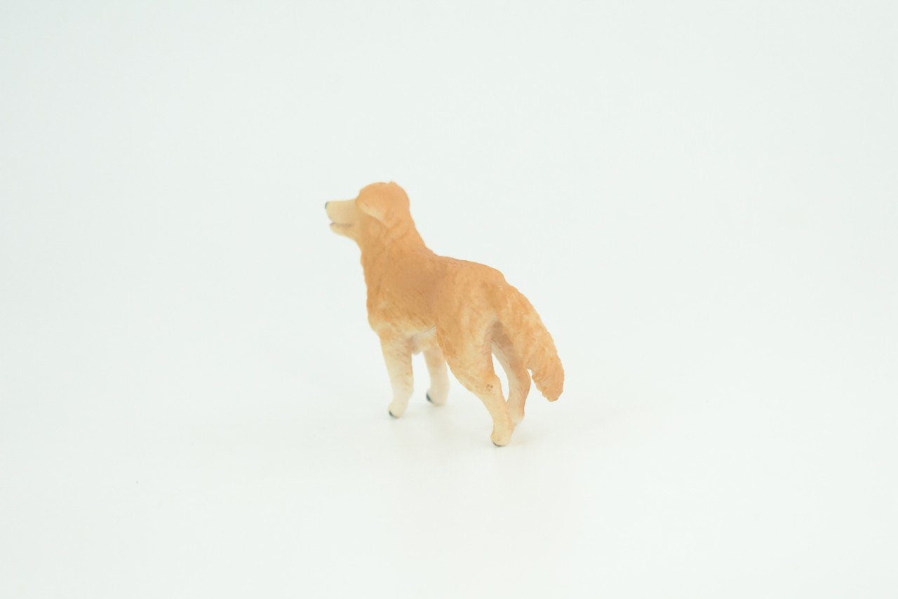 Golden Retriever Dog, Very Nice Quality, Hand Painted, Educational, Rubber Canine, Realistic, K9, Diorama, Toys, Kids, Gift,   2 1/2 Inches.  CH812 BB189