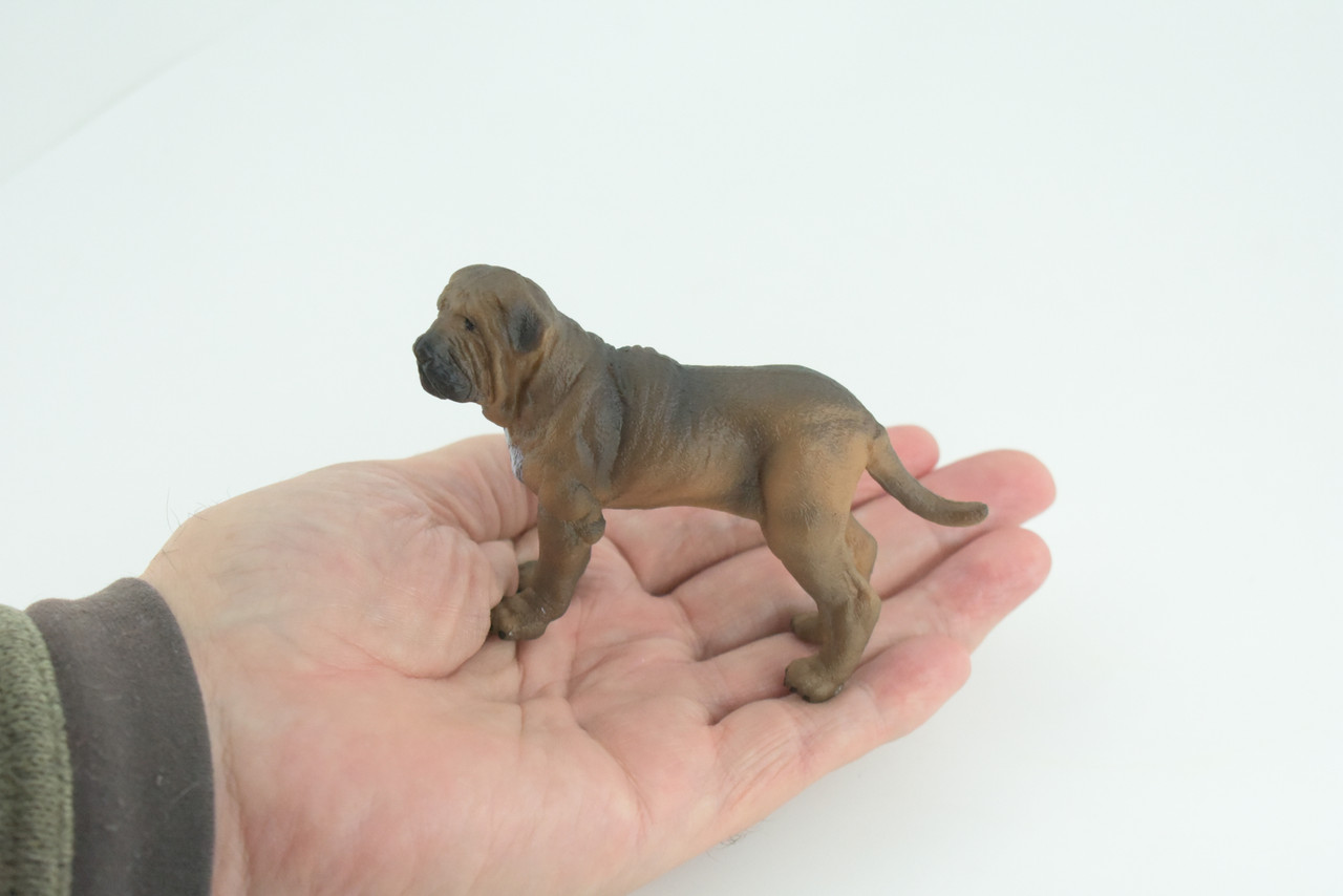Neapolitan Mastiff Dog, Very Nice Quality, Hand Painted, Educational, Rubber Canine, Realistic, K9, Diorama, Toys, Kids, Gift, 4 Inches. CH813 BB189