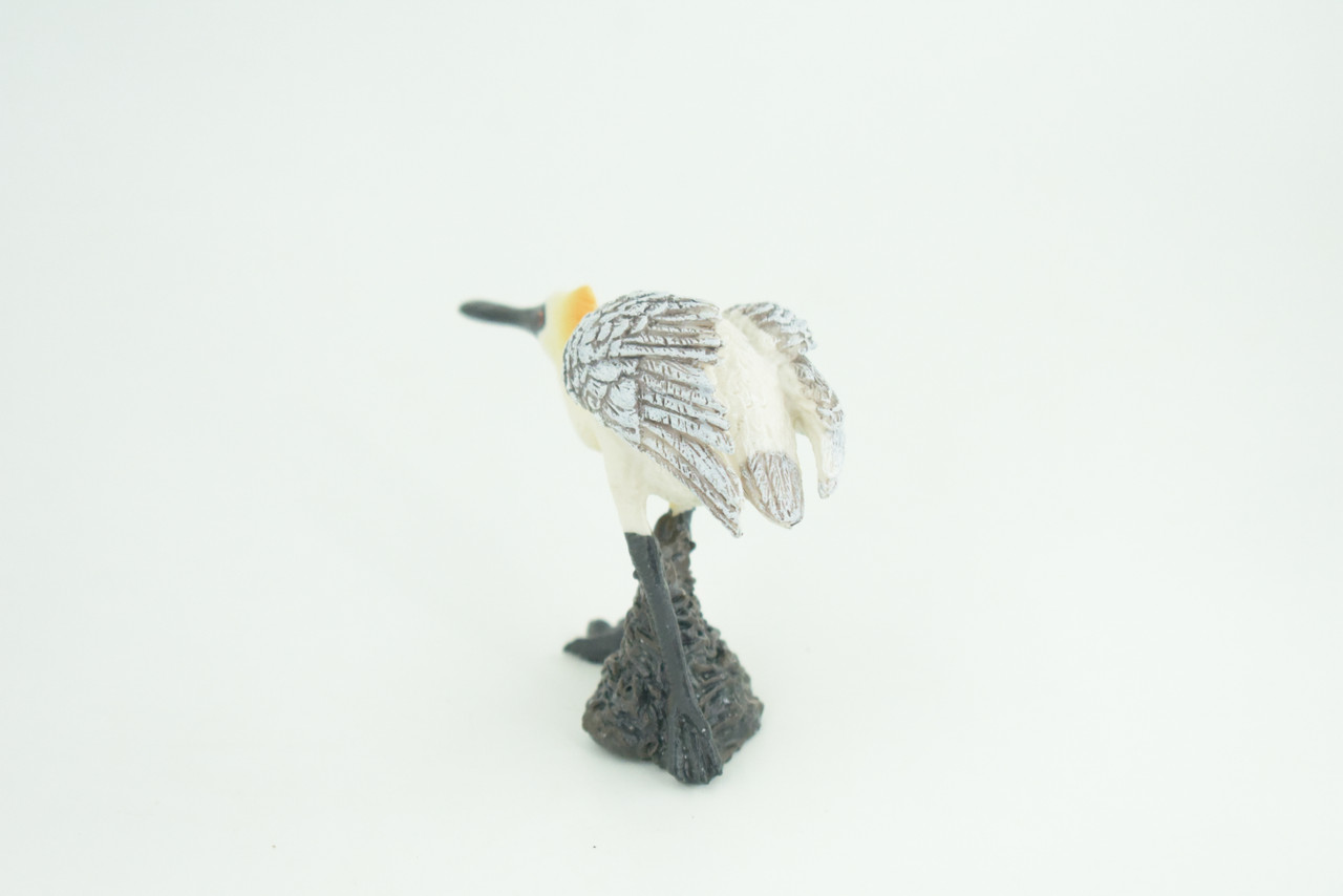 Black Faced Spoonbill, Museum Quality, Educational, Hand Painted, Realistic, Rubber, Bird, Realistic, Diorama, Toy, Kids, Gift,  3 1/2 Inches.  CH815 BB189
