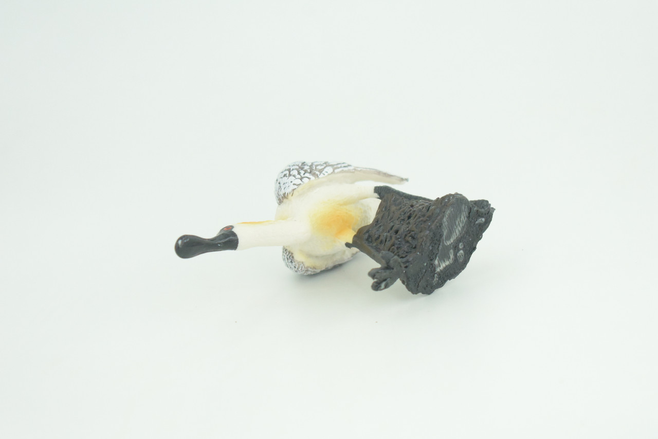 Black Faced Spoonbill, Museum Quality, Educational, Hand Painted, Realistic, Rubber, Bird, Realistic, Diorama, Toy, Kids, Gift,  3 1/2 Inches.  CH815 BB189