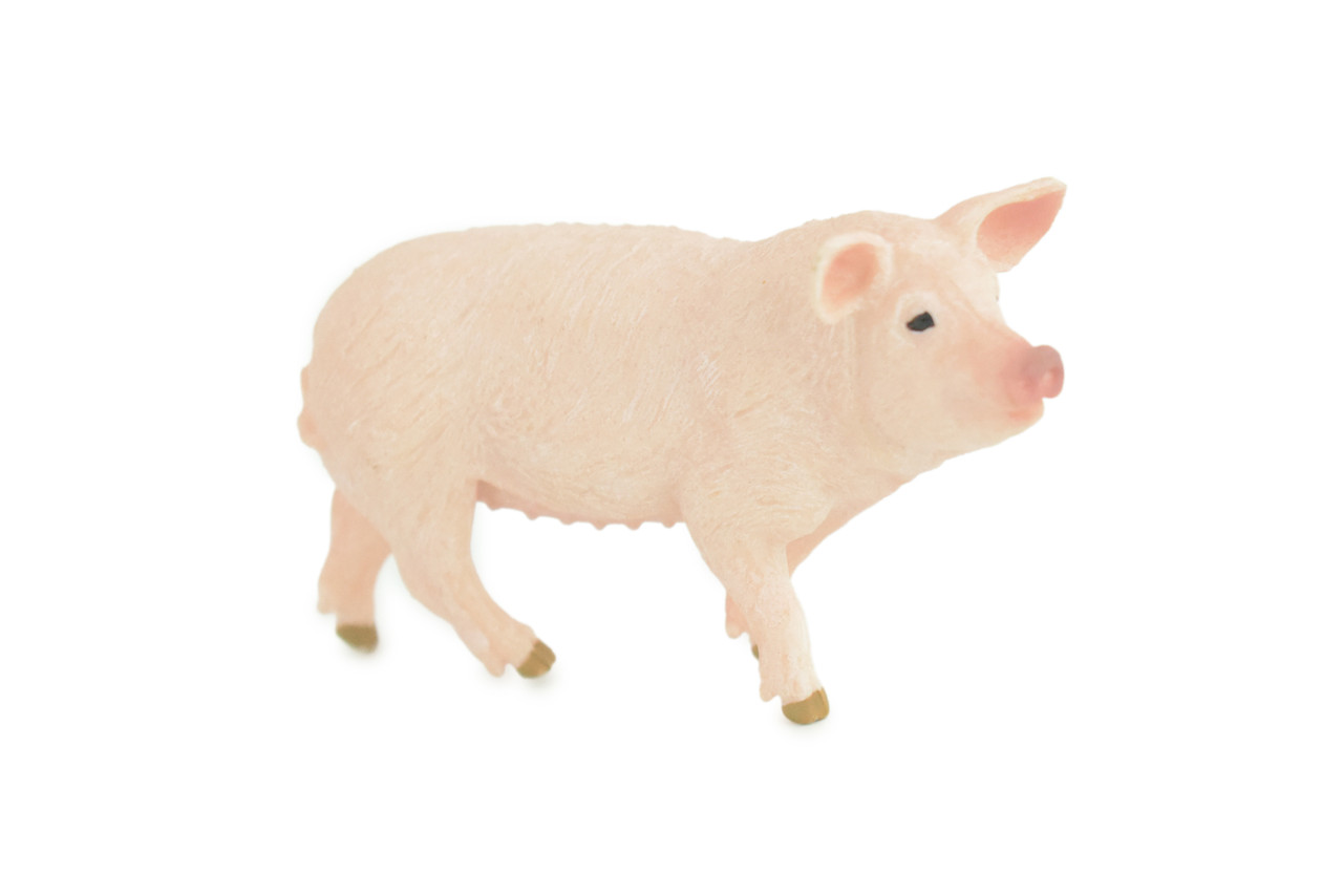 Pig, Sow, Museum Quality, Educational, Hand Painted, Rubber Animal, Female Pig, Realistic, Diorama, Toy, Kids, Gift, 4 Inches. CH819 BB189
