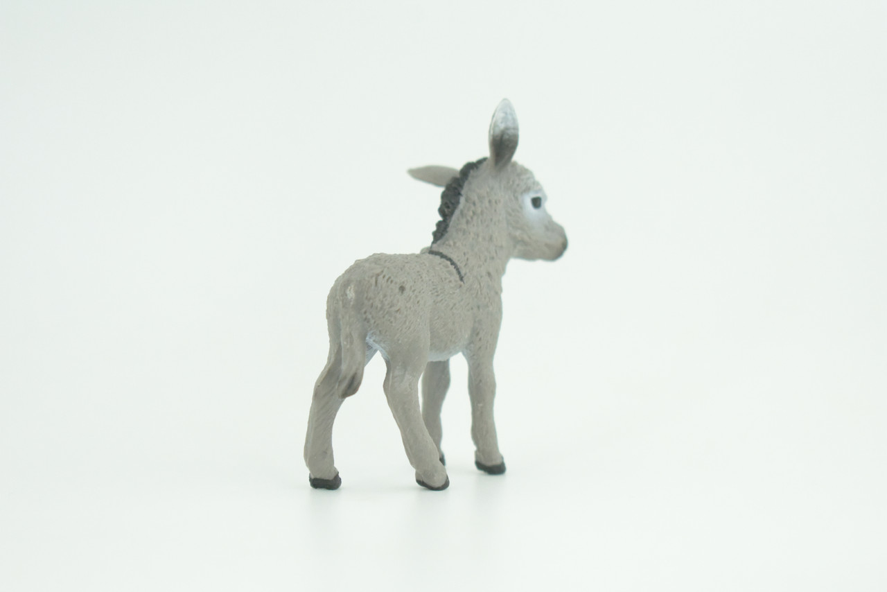Donkey Baby, Hand Painted, Museum Quality, Educational, Rubber Animal, Donkey foal, Very Realistic, Diorama, Toy, Kids, Gift,  3 Inches.  CH820 BB189 