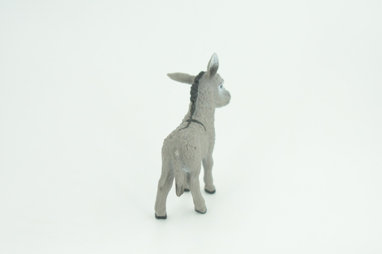 Donkey Baby, Hand Painted, Museum Quality, Educational, Rubber Animal, Donkey foal, Very Realistic, Diorama, Toy, Kids, Gift,  3 Inches.  CH820 BB189 