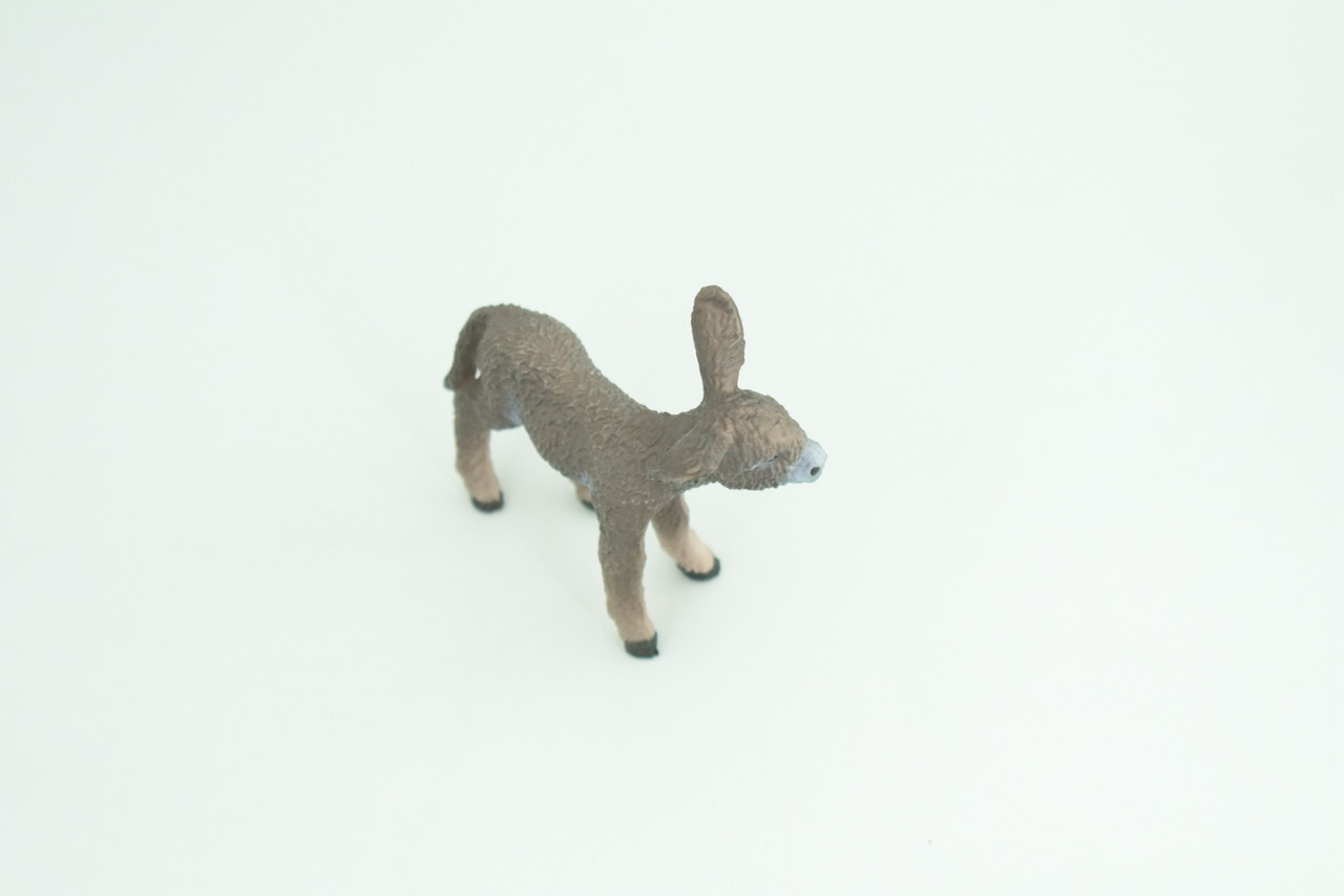 Donkey Baby, Hand Painted, Museum Quality, Educational, Rubber Animal, Donkey foal, Very Realistic, Diorama, Toy, Kids, Gift,  2 1/2 Inches.  CH821 BB194 