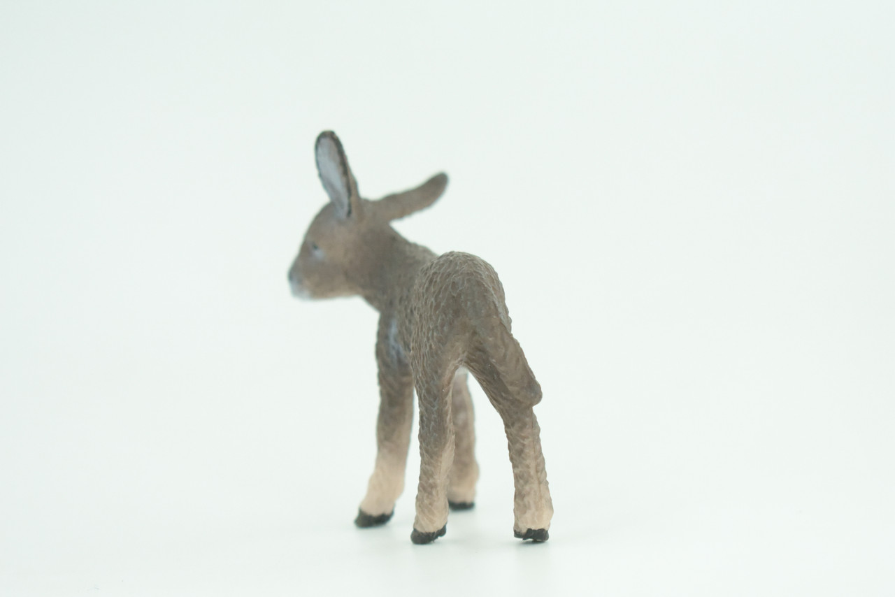 Donkey Baby, Hand Painted, Museum Quality, Educational, Rubber Animal, Donkey foal, Very Realistic, Diorama, Toy, Kids, Gift,  2 1/2 Inches.  CH821 BB194 