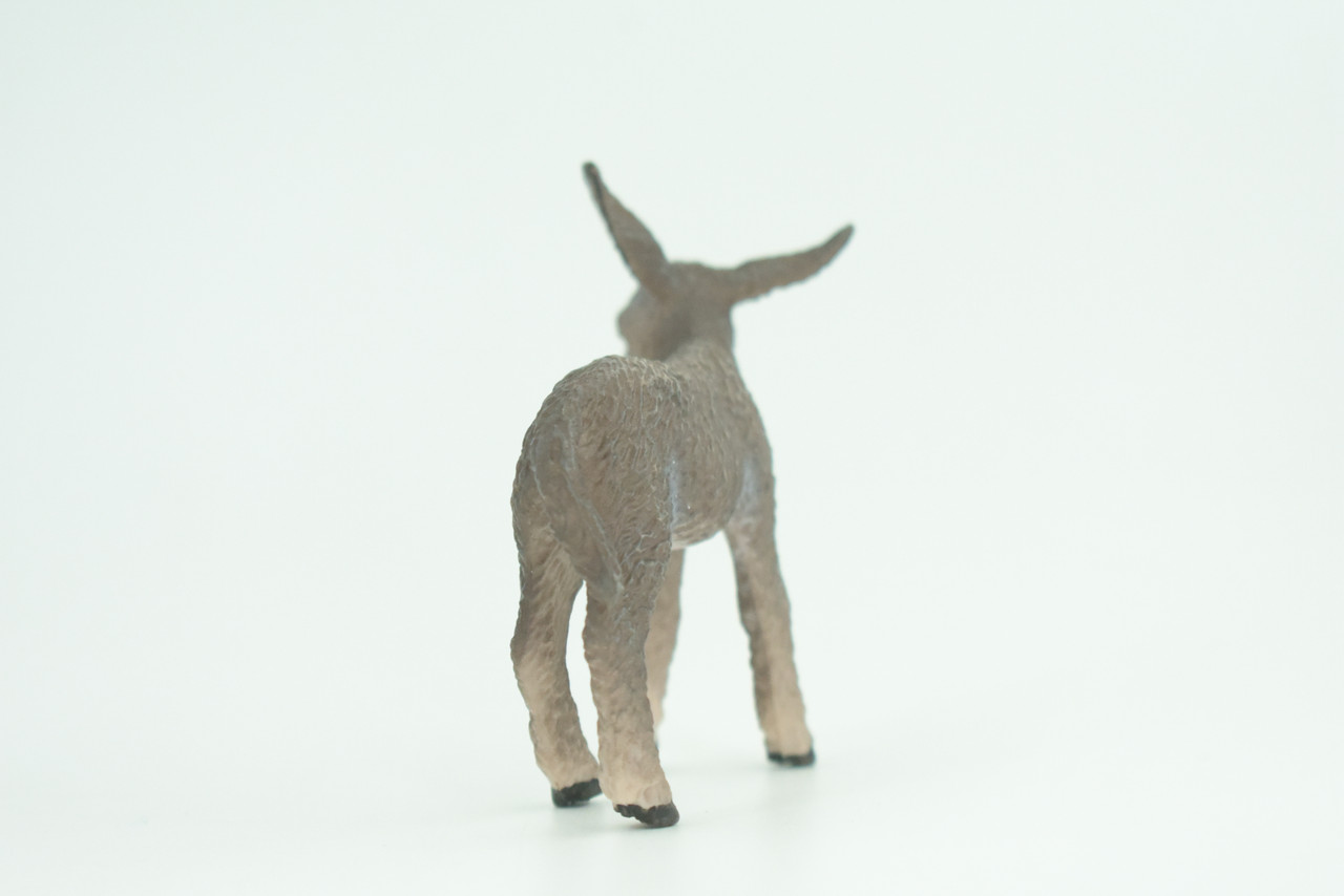 Donkey Baby, Hand Painted, Museum Quality, Educational, Rubber Animal, Donkey foal, Very Realistic, Diorama, Toy, Kids, Gift,  2 1/2 Inches.  CH821 BB194 